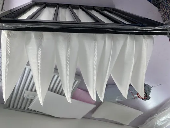 중국 직판 전문 환기 Merv 13 강성 V 셀 에어 8V 뱅크 필터(유리 섬유 미디어 포함, 데이터 센터용)